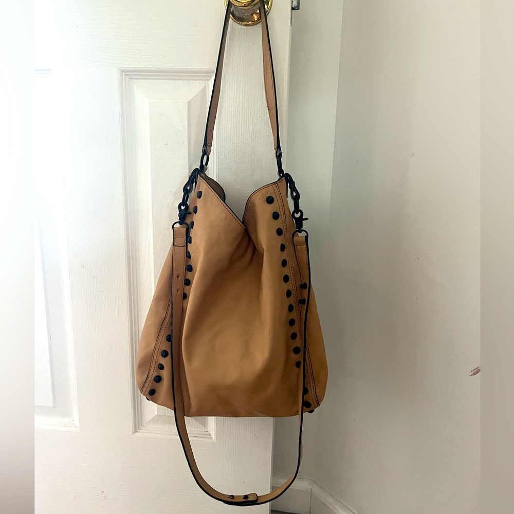 Loeffler Randall Leather Studded Shoulder Bag